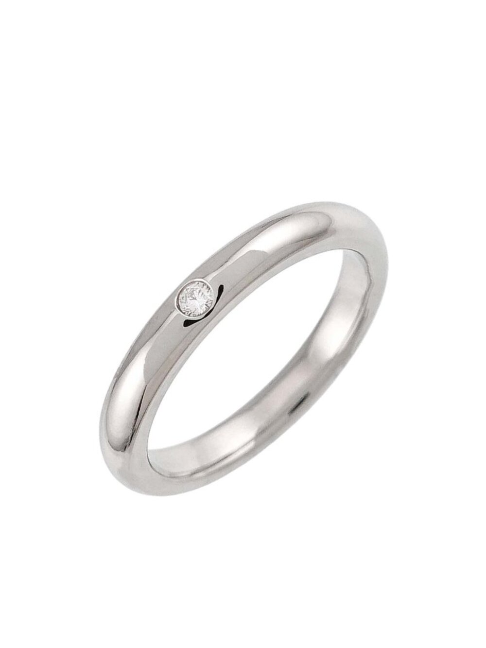 Tiffany & Co Stacking Band Ring Diamond Platinum